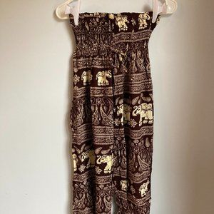 flowy tribal print pants